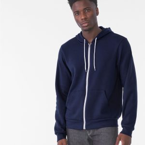 CA3739 Bella Canvas Unisex Fleece FZ Hoodie