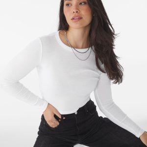 BE1501 Bella Women's Micro Rib Long Sleeve Tee