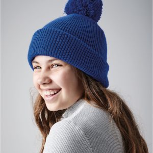 B406B Beechfield  Junior Reflective Bobble Beanie
