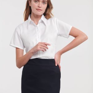 957F Russell Collection Ladies' S/Sleeve Tailored Non-Iron Shirt