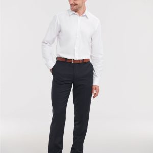 962M Russell Collection Men's L/Sleeve Herringbone Shirt