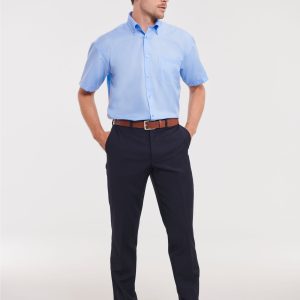 957M Russell Collection Men's S/Sleeve Non-Iron Shirt