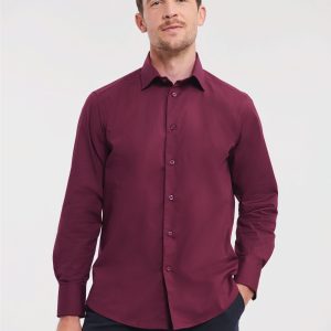 946M Russell Collection Men's L/Sleeve Fitted Stretch Shirt