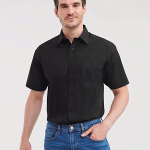 935M Russell Collection Men's S/Sleeve Polycotton Shirt