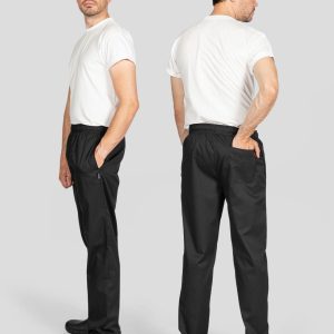 DC18B Dennys Unisex Elasticated Black Trouser