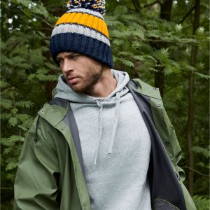B392 Beechfield  Hygge Striped Beanie