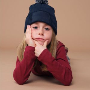 B443B Beechfield  Kids Snowstar Patch Beanie