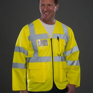 HVJ800 Yoko Hi-Vis Executive Long Sleeve Waistcoat