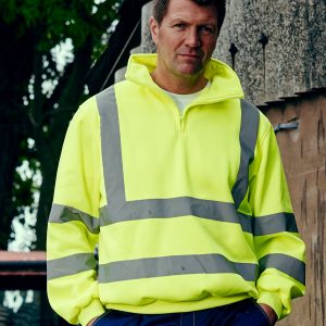 HVK06 Yoko Hi-Vis 1/4 Zip Sweatshirt